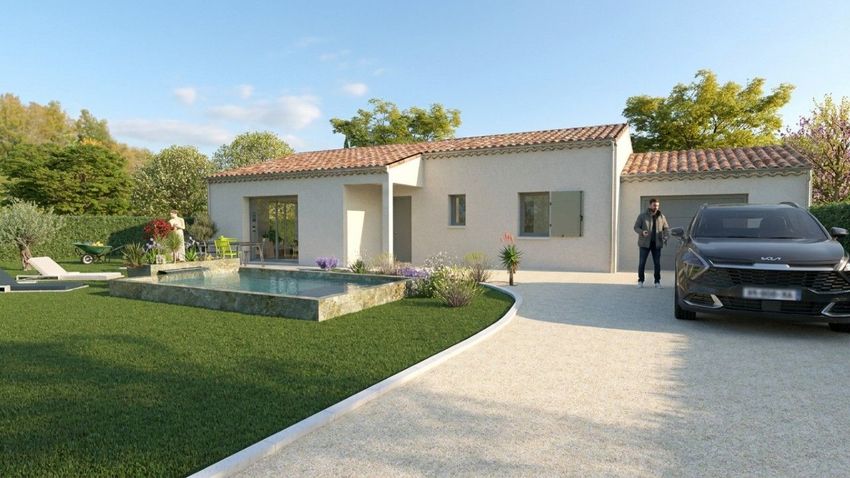 Image Façade à  maison individuelle de Grignan