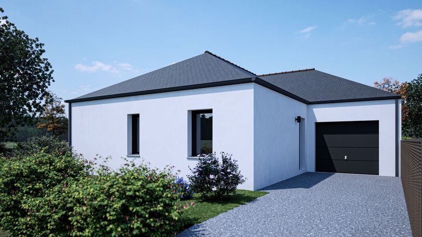 Image Façade à  maison individuelle de Ligné