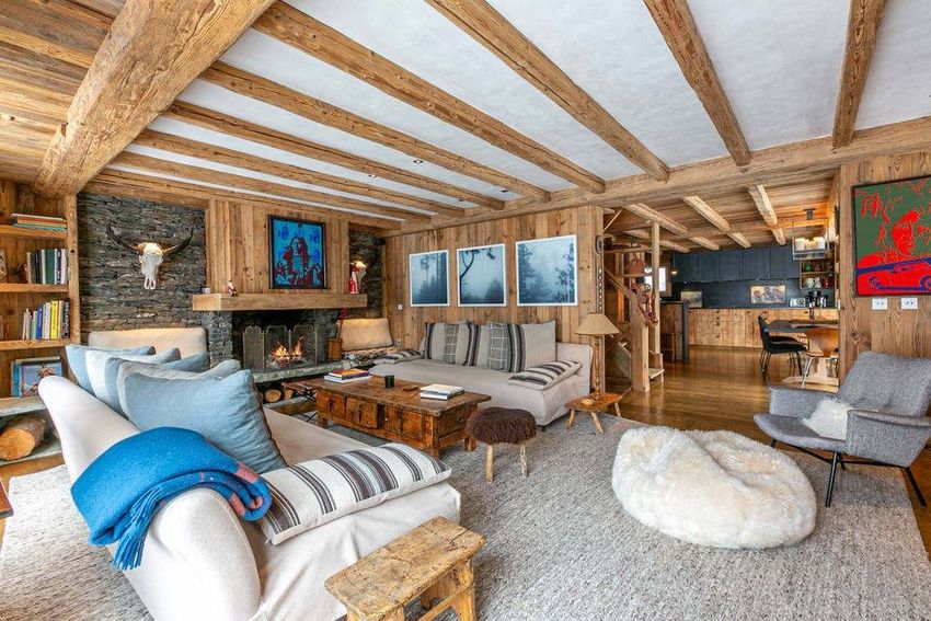Image Salon à  chalet de montagne de Val-d'Isère