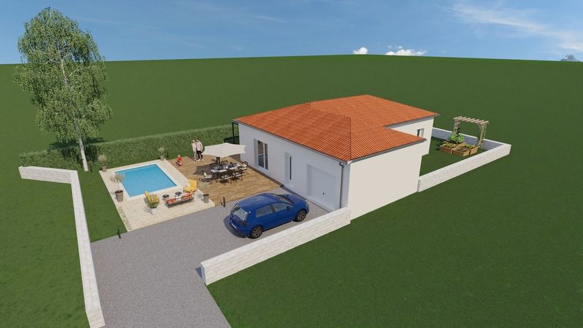 Image Piscine à  maison individuelle de Cuzieu