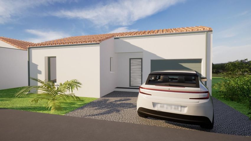 Image Façade à  maison individuelle de Brem-sur-Mer