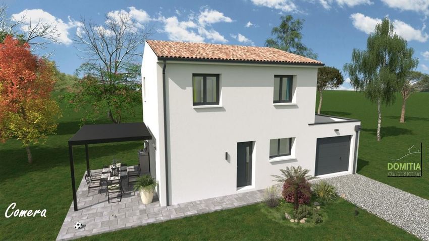 Image Façade à  maison individuelle de Pinet