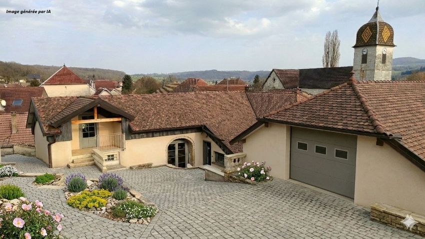Image Façade à  maison individuelle de Pompierre-sur-Doubs