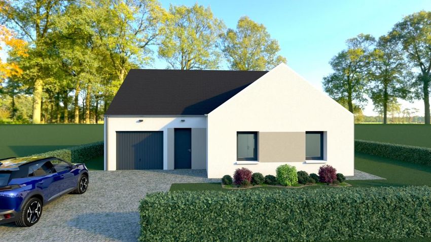 Image Façade à  maison individuelle de Moyon Villages