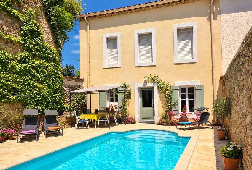 Image Piscine à  maison mitoyenne de Olonzac