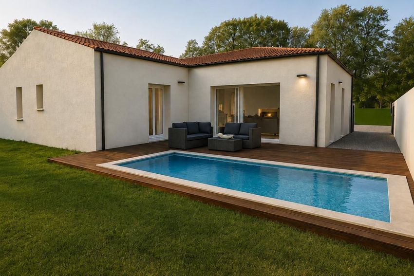 Image Piscine à  maison individuelle de Surgères