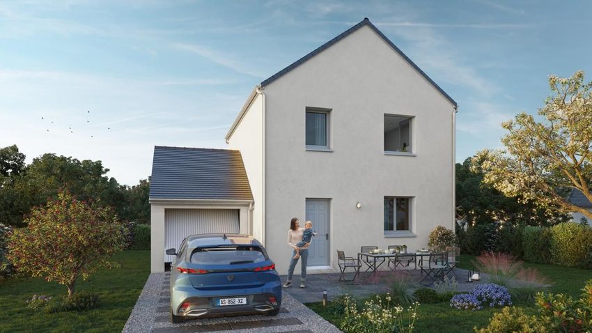 Image Façade à  maison individuelle de Mettray