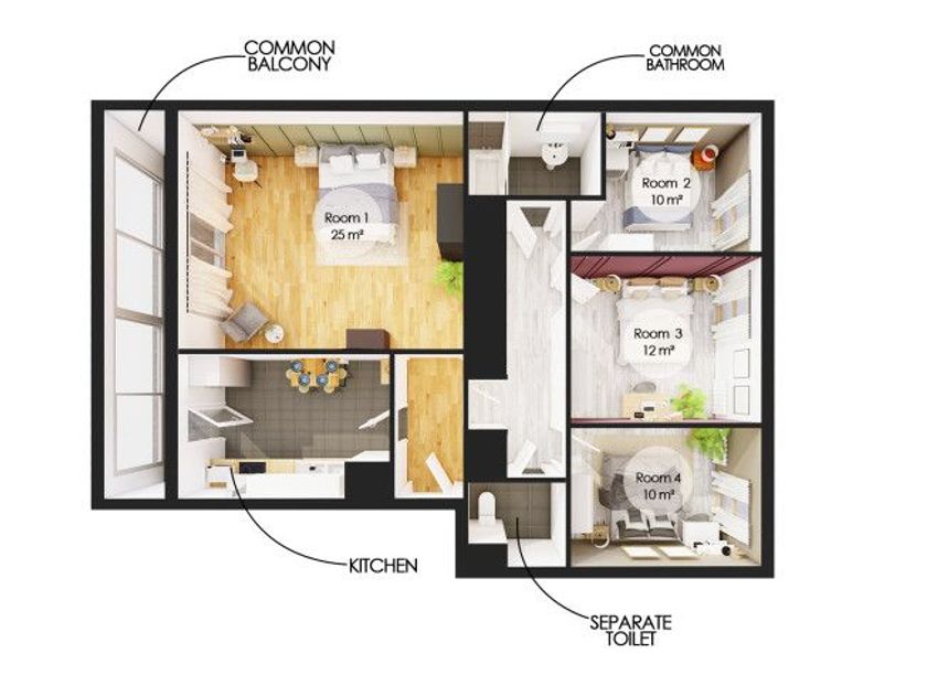 Image Plan à appartement de Bègles