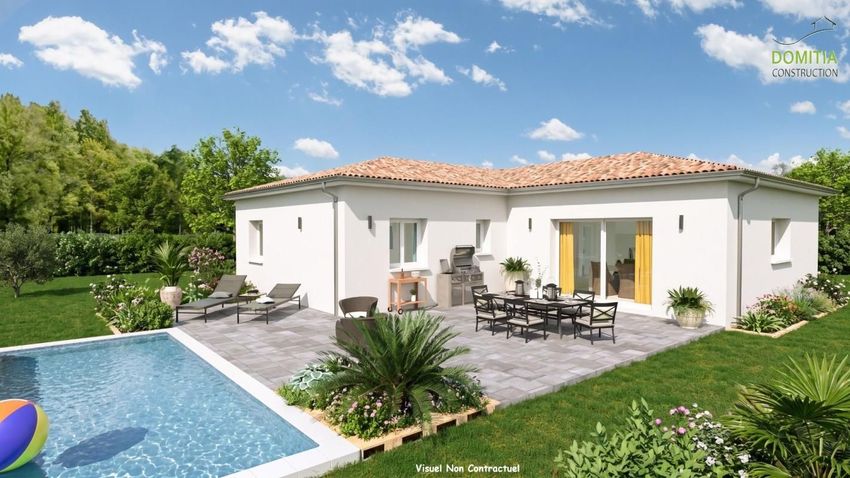 Image Façade à  maison individuelle de Montagnac
