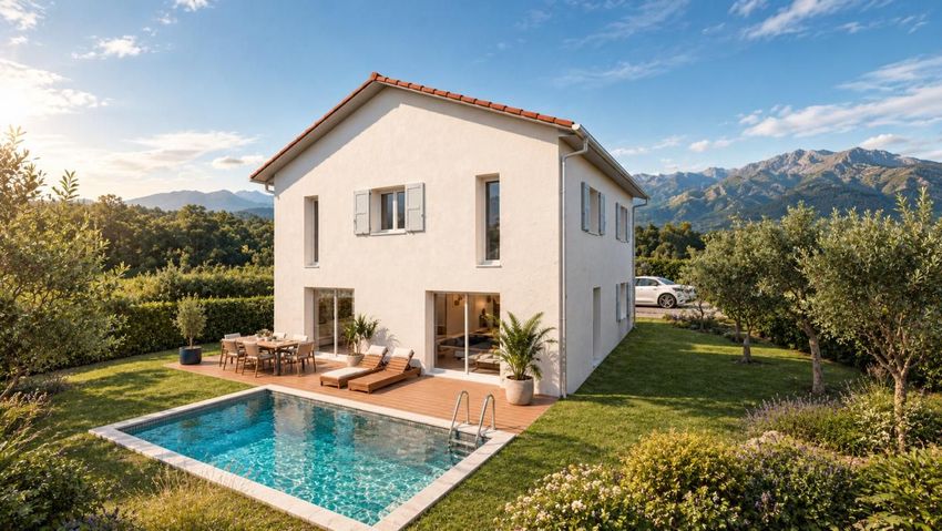 Image Piscine à  maison individuelle de Biviers