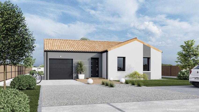 Image Façade à  maison individuelle de Saint-Médard-d'Aunis