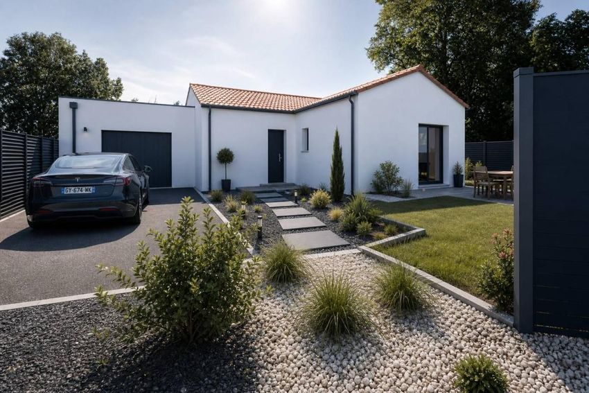 Image Façade à  maison individuelle de Vertou