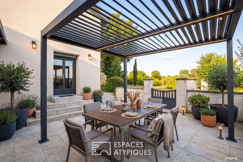 Image Terrasse à  maison mitoyenne de Estrablin