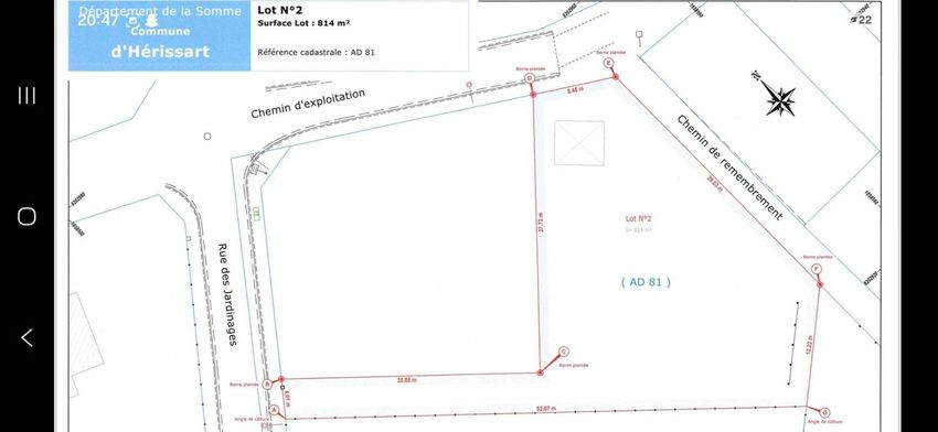 Image Plan à terrain de Hérissart