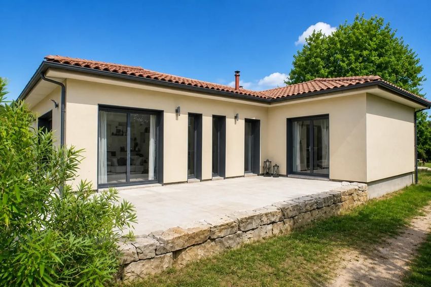 Image Façade à  maison individuelle de Saint-Marcel-Campes
