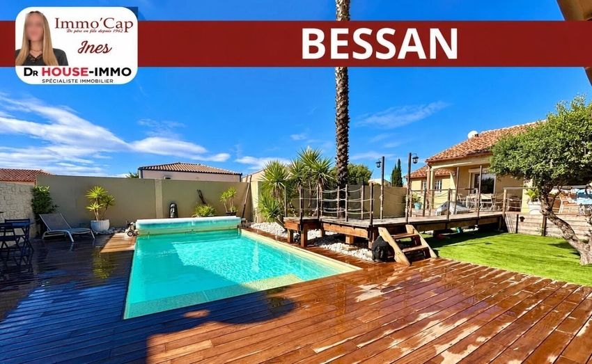 Image Piscine à  maison jumelée de Bessan