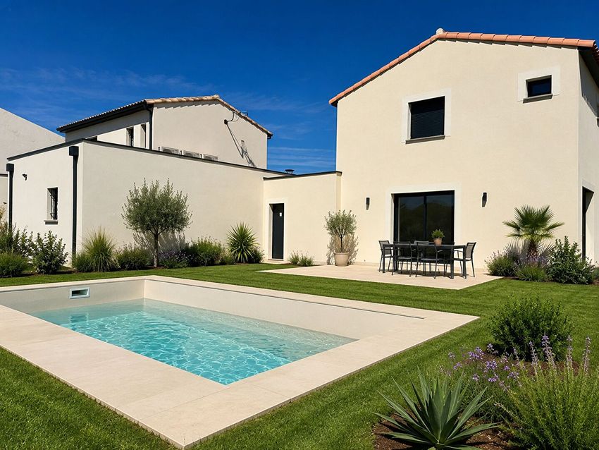 Image Piscine à  maison individuelle de Saint-André-de-Sangonis