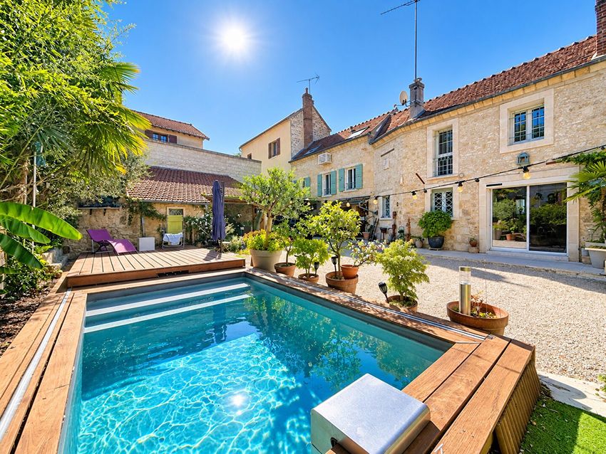 Image Piscine à  maison mitoyenne de Nesles-la-Vallée
