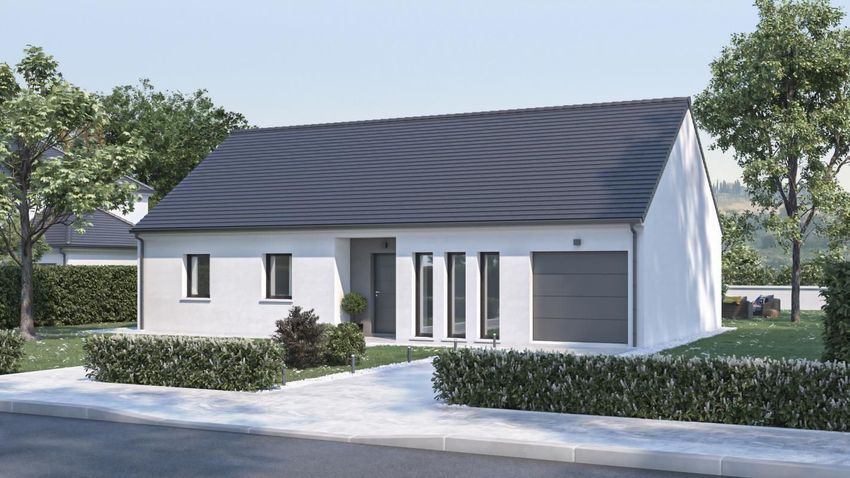 Image Façade à  maison individuelle de Sacy