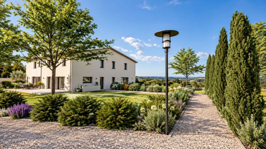 Image Façade à  maison individuelle de Satolas-et-Bonce
