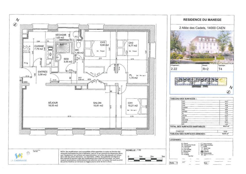 Image Plan à appartement de Caen