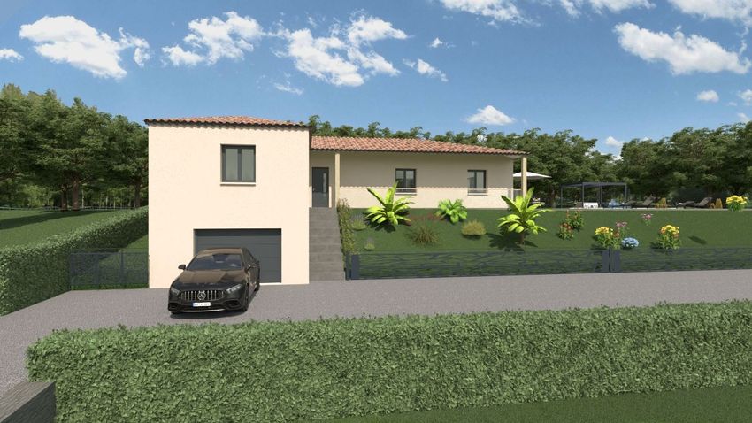 Image Façade à  maison individuelle de Montoison