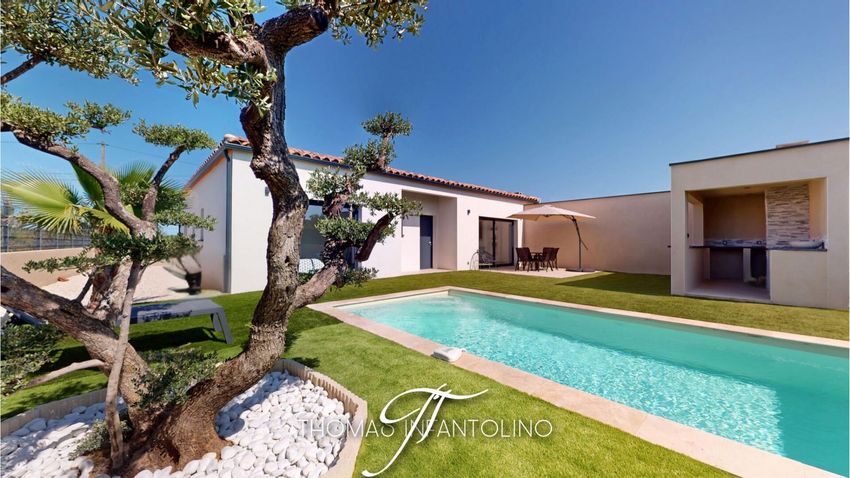 Image Piscine à  maison mitoyenne de Lavalette