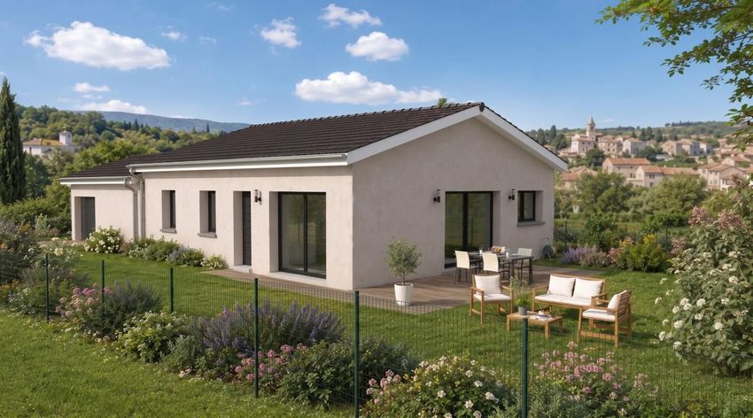 Image Façade à  maison individuelle de Vaugneray