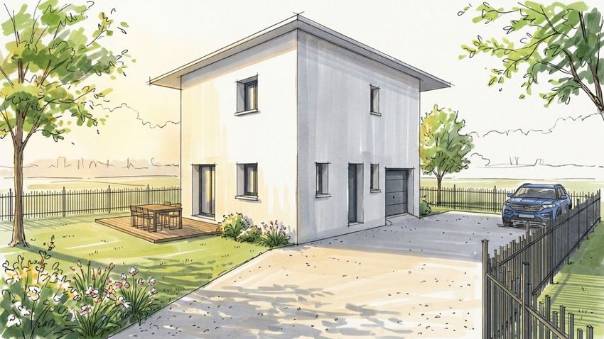 Image Façade à  maison individuelle de Ville-en-Sallaz