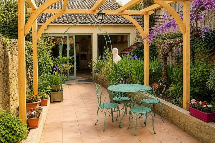 Image Terrasse à  maison mitoyenne de Lalinde