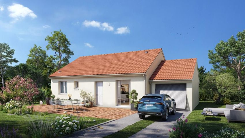 Image Façade à  maison individuelle de Rouans