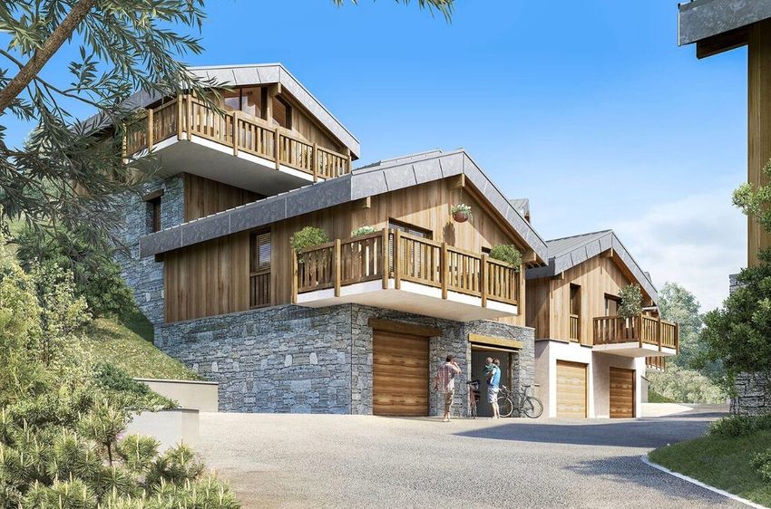 Image Façade à  chalet de montagne de Les Belleville