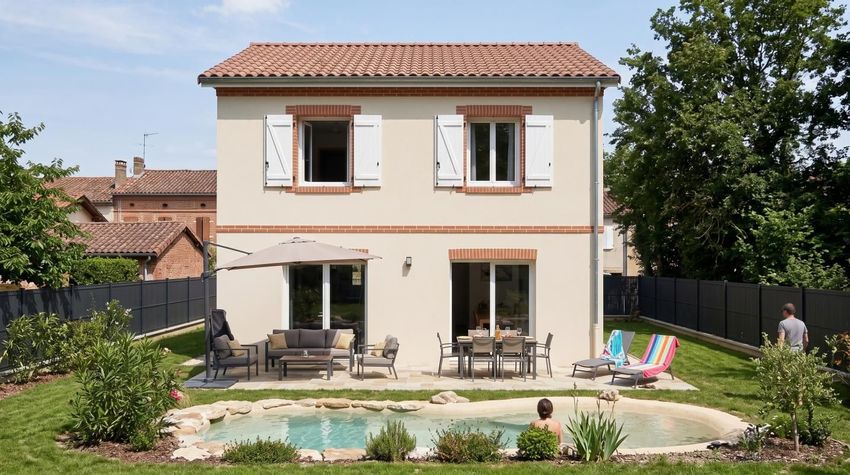 Image Façade à  maison individuelle de Montberon