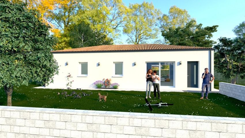 Image Façade à  maison individuelle de Saint-Vaize
