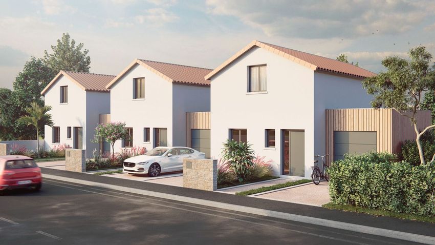Image Façade à  maison individuelle de Saint-Mars-du-Désert