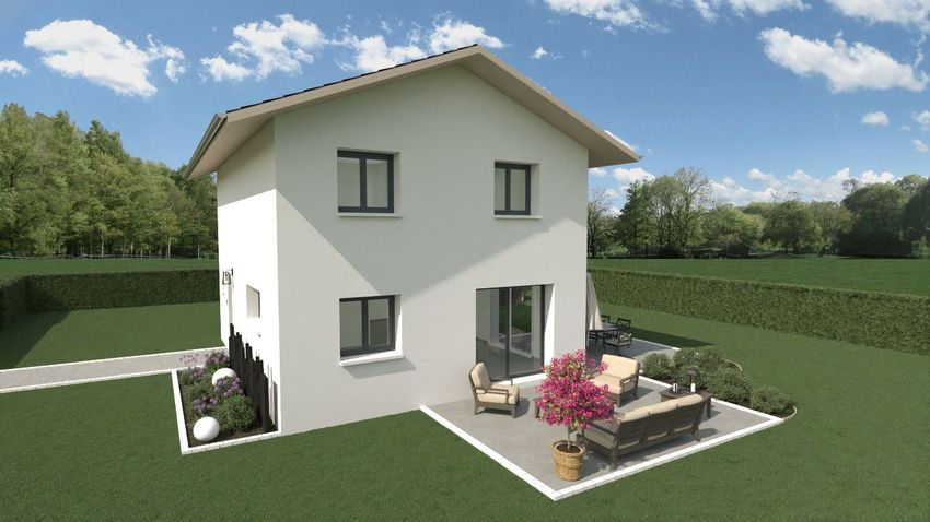 Image Façade à  maison individuelle de Fessy