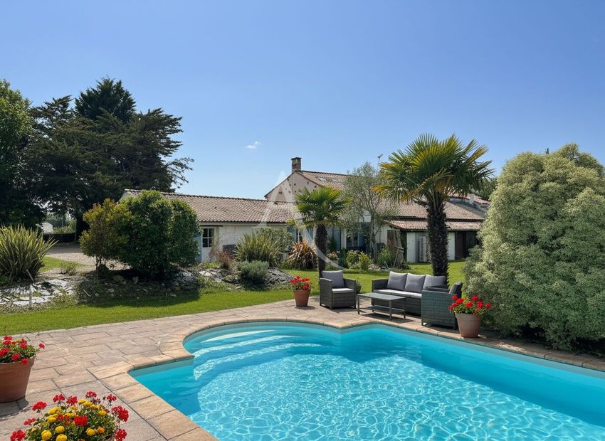 Image Piscine à  maison mitoyenne de Breuil-Magné