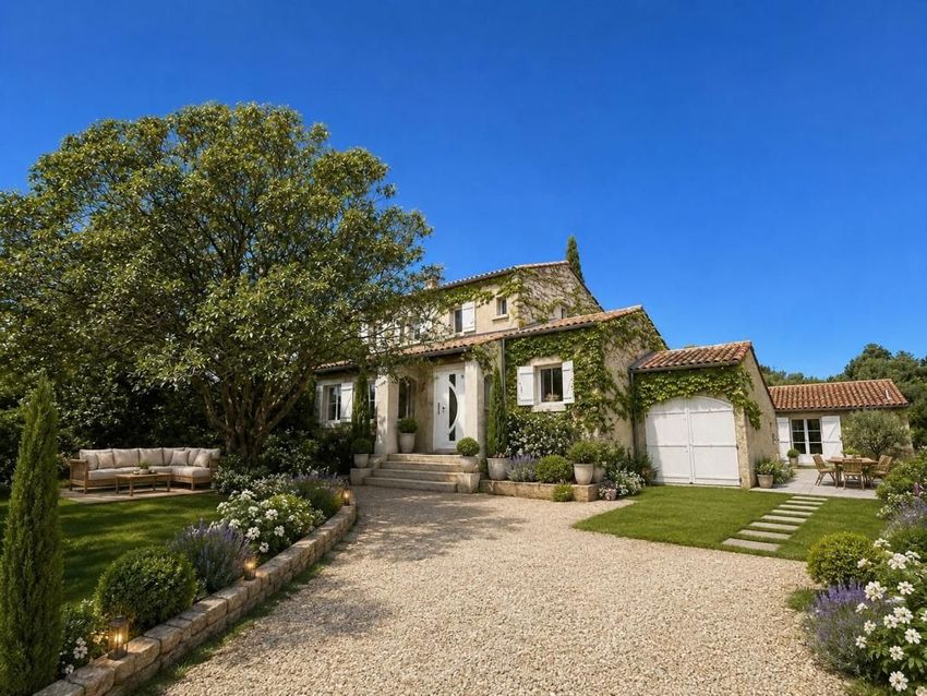 Image Façade à  maison individuelle de Jonquerettes