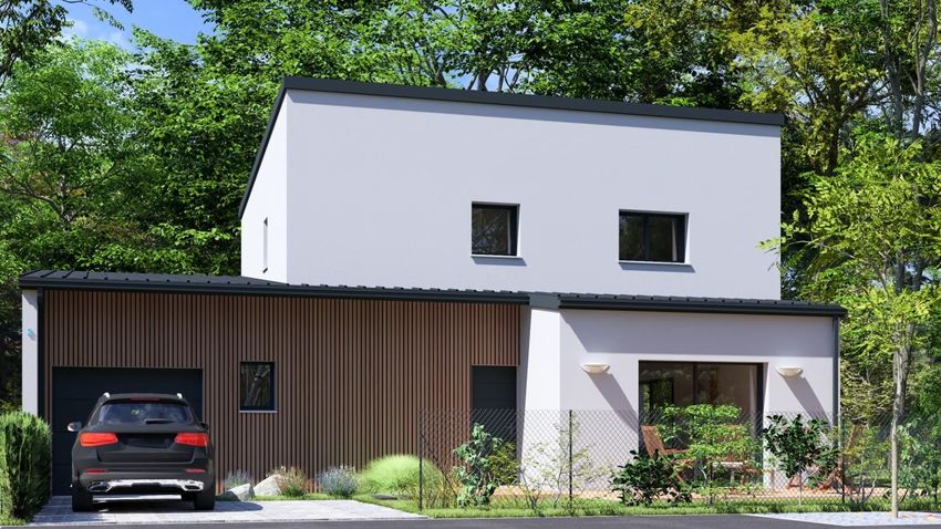 Image Façade à  maison individuelle de Sucé-sur-Erdre