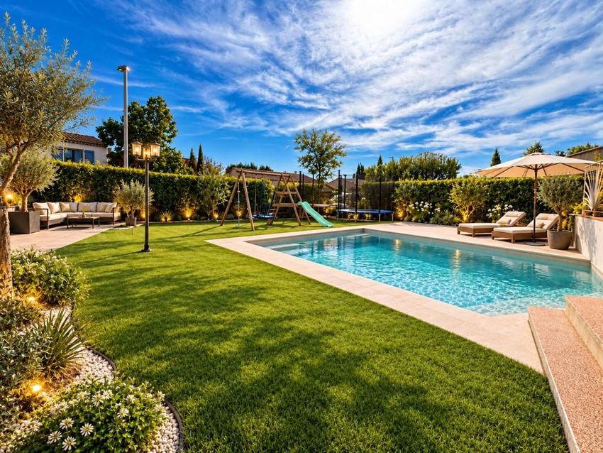 Image Piscine à  maison individuelle de Salon-de-Provence
