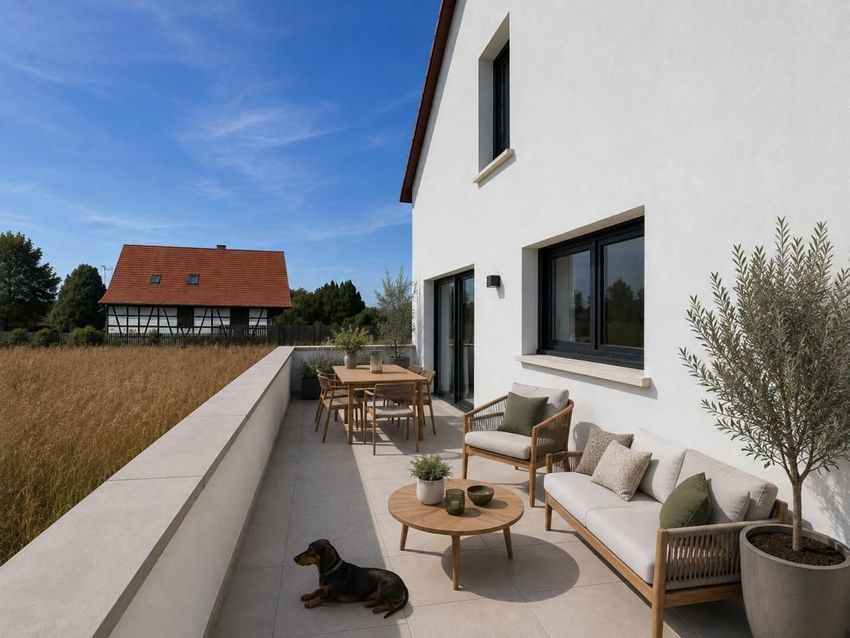 Image Terrasse à  maison individuelle de Cernay