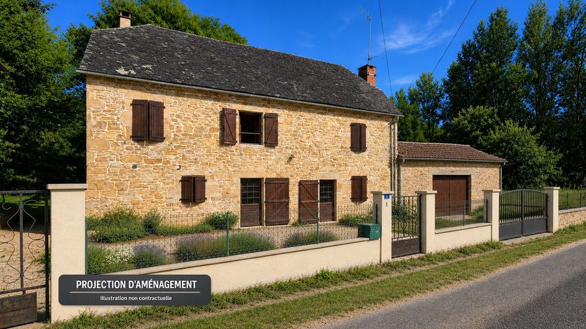 Image Façade à  maison individuelle de Le Vignon-en-Quercy