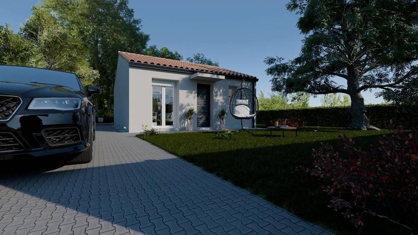 Image Façade à  maison individuelle de Nesmy