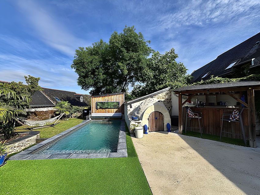 Image Piscine à  maison mitoyenne de Denée