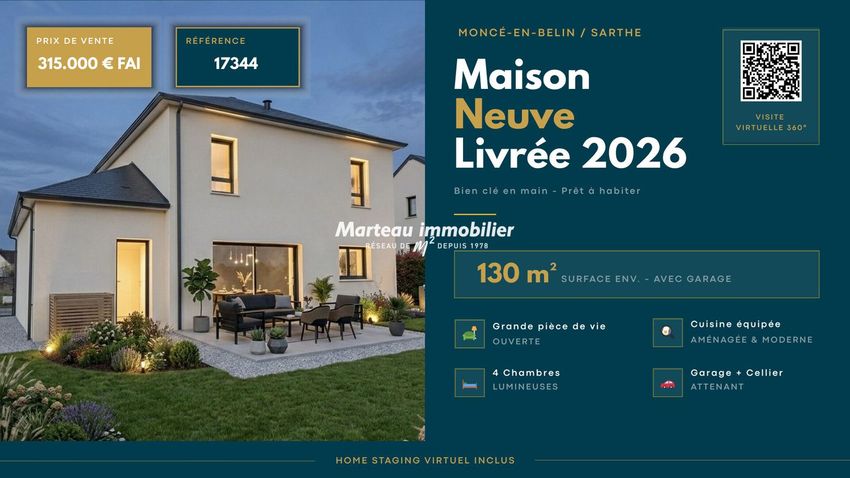 Image Façade à  maison individuelle de Vibraye