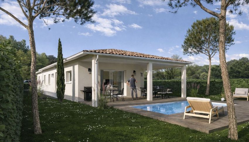 Image Façade à  maison individuelle de Salles