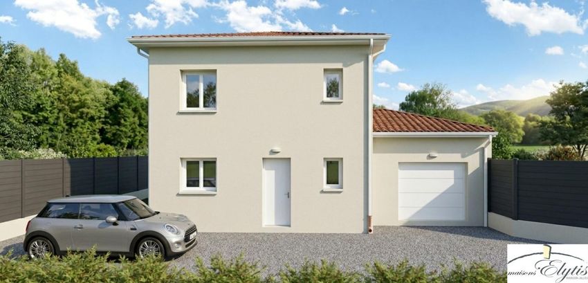Image Façade à  maison individuelle de Pizay