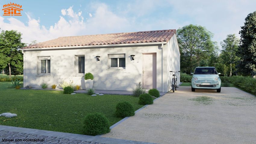 Image Façade à  maison individuelle de Saint-Perdon