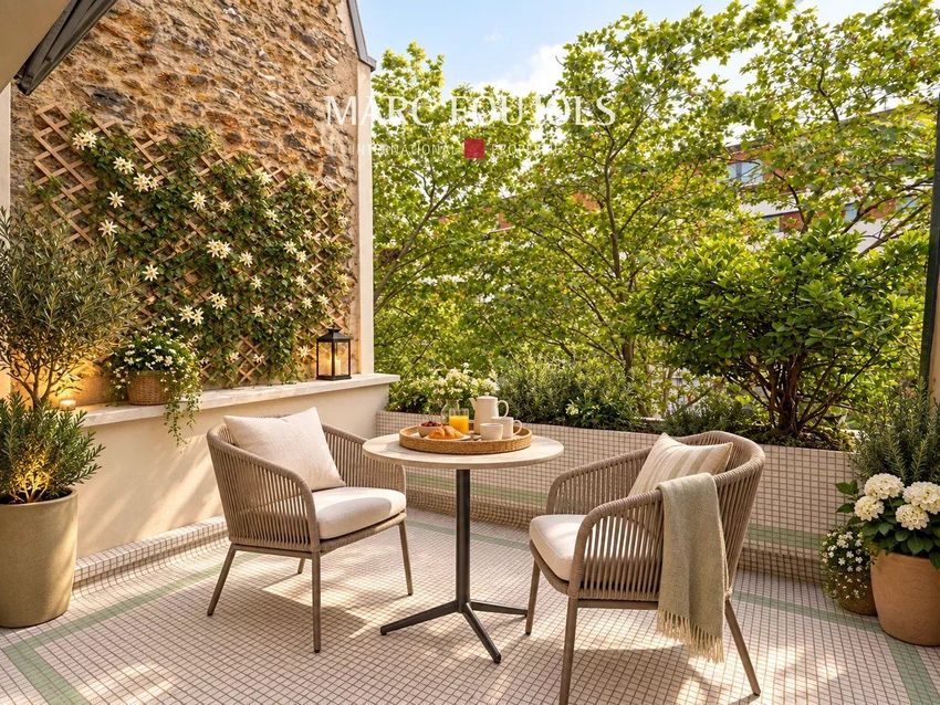 Image Terrasse à  maison mitoyenne de Boulogne-Billancourt