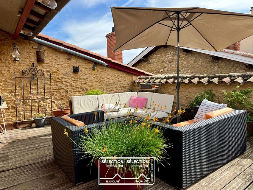 Image Terrasse à  maison mitoyenne de Val d'Oingt